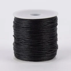 Creativ Company Baumwollband gewachst 1mm schwarz 100m