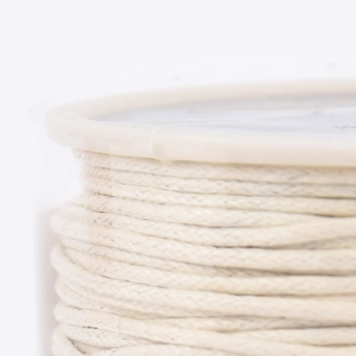 Creativ Company Baumwollband gewachst 1mm naturweiß 40m