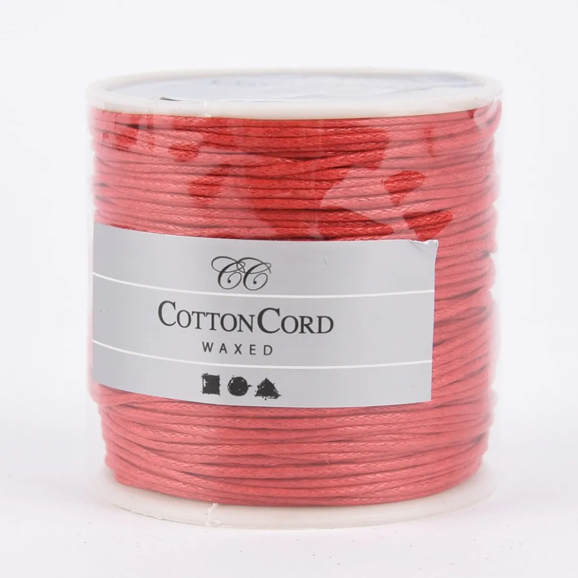 Creativ Company Baumwollband gewachst 1mm rot 40m