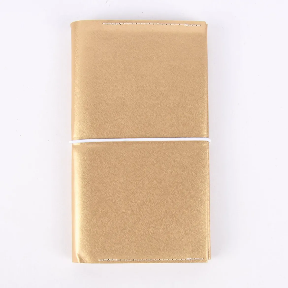 Creativ Company Blanko Planer zum selbst Beschriften goldfarbiger Umschlag 10x18cm
