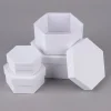 Creativ Company Box mit Deckel sechseckig 4er Set verschieden groß 14x7cm