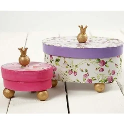 Creativ Company Box mit Deckel quadratisch 3er Set verschieden groß 15x8cm