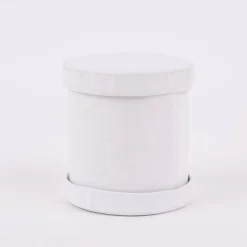Creativ Company Box mit Deckel Zylinder 3er Set weiß verschieden groß