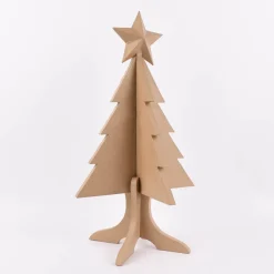 Creativ Company Dekoaufsteller Weihnachtsbaum groß Pappmache natur 63cm