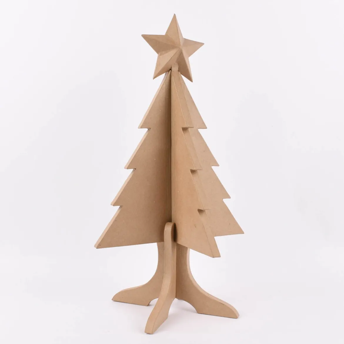 Creativ Company Dekoaufsteller Weihnachtsbaum groß Pappmache natur 63cm