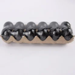 Creativ Company Dekoeier 12er Set Kunststoff schwarz 3,5cm