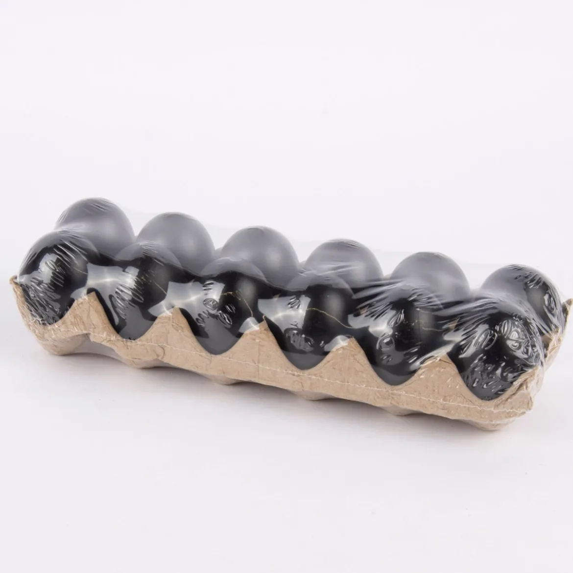 Creativ Company Dekoeier 12er Set Kunststoff schwarz 3,5cm