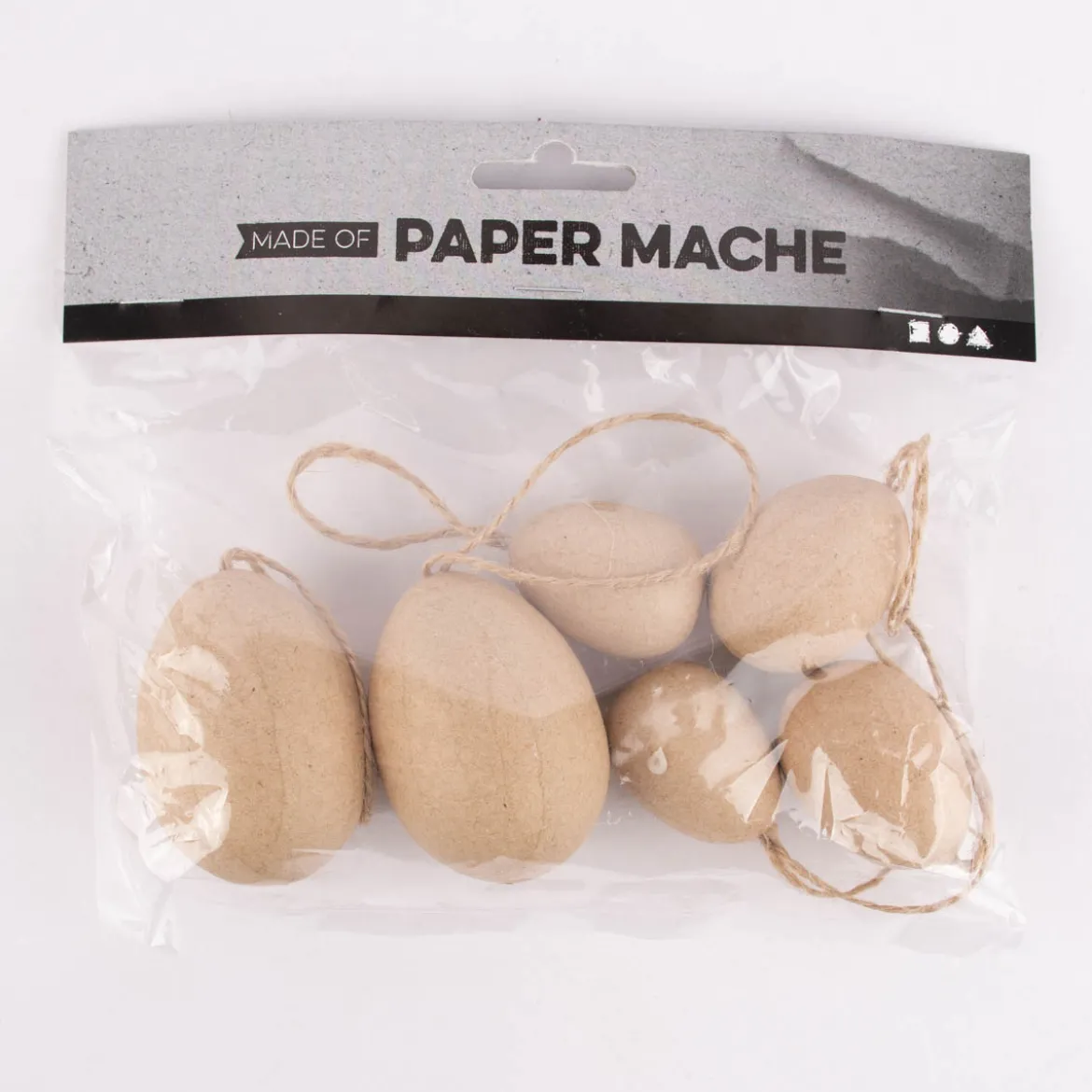 Creativ Company Dekohänger Ei Pappmaché natur 6 Stück