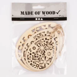 Creativ Company Deko Hänger Eier Blumen Holz natur 8-12cm