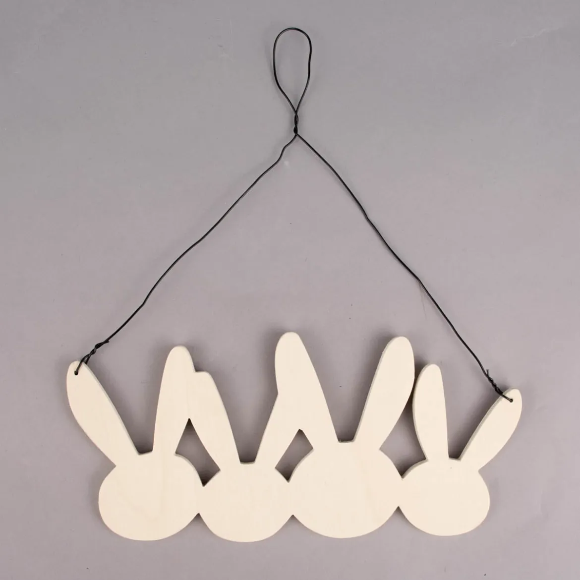 Creativ Company Dekohänger Hasenfamilie Holz natur 25x11cm