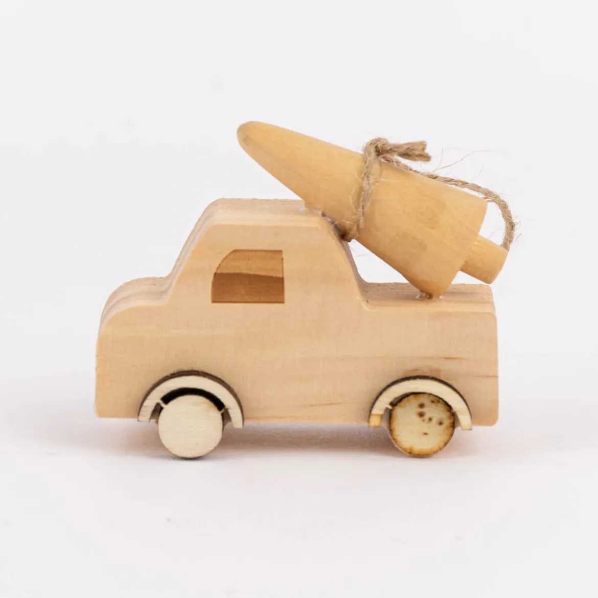 Creativ Company Dekohänger LKW mit Baum Kiefernholz blanko natur 7x6x3cm