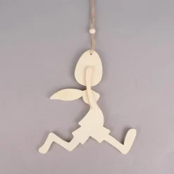 Creativ Company Dekohänger Osterhase Ei Holz natur 17x18cm