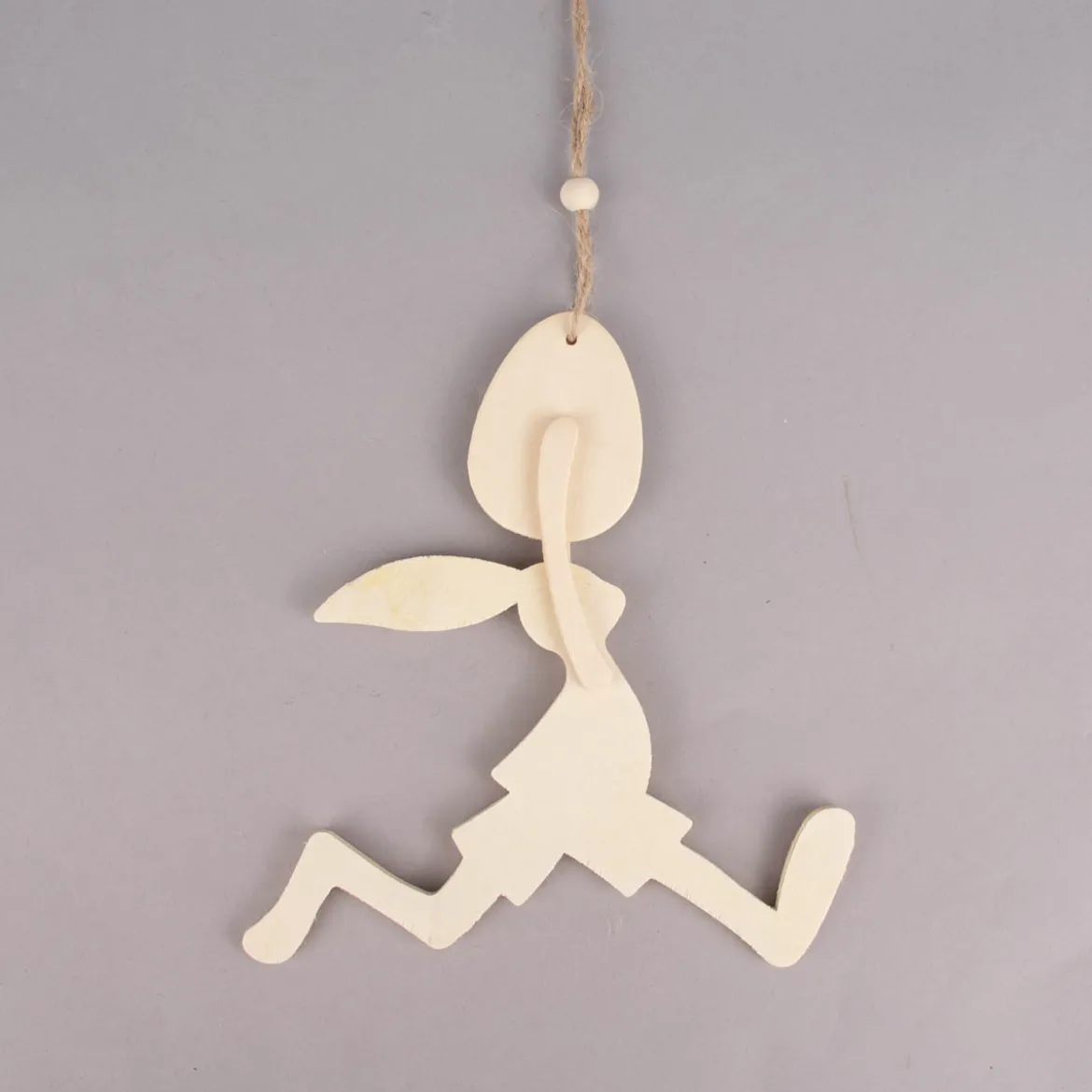 Creativ Company Dekohänger Osterhase Ei Holz natur 17x18cm
