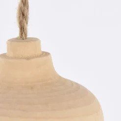 Creativ Company Dekohänger Tropfenform aus Holz mit Schnur natur 5,5cm