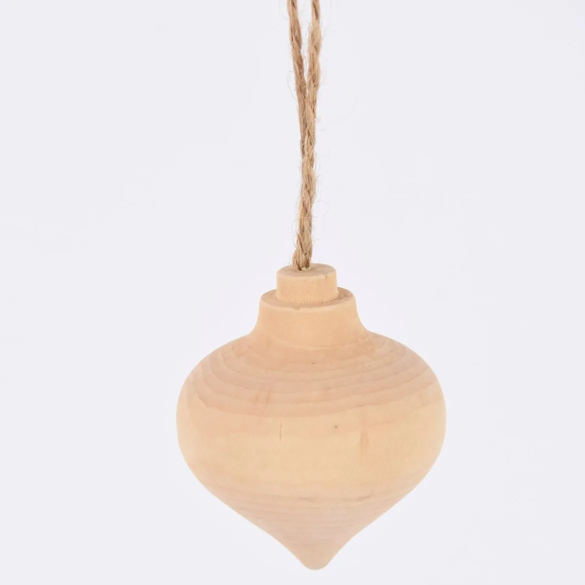 Creativ Company Dekohänger Tropfenform aus Holz mit Schnur natur 5,5cm