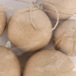 Creativ Company Dekokugeln 6 Stück verschieden groß Pappmaché natur 4+5+6cm