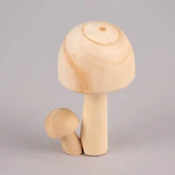 Creativ Company Deko Pilze klein aus Holz naturbelassen 6x8,5cm