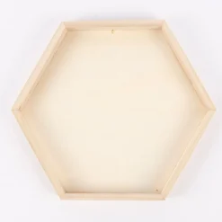Creativ Company Deko Tabletts sechseckig 3er Set verschieden groß 31x31cm