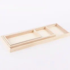 Creativ Company Deko Tabletts rechteckig 3er Set verschieden groß 15x40cm