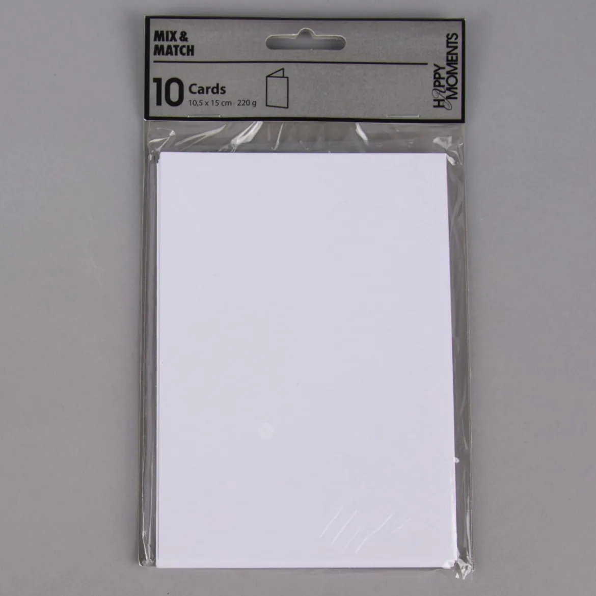 Creativ Company Doppelkarte blanko mit leichter Struktur 10er Pack weiß 10,5x15cm