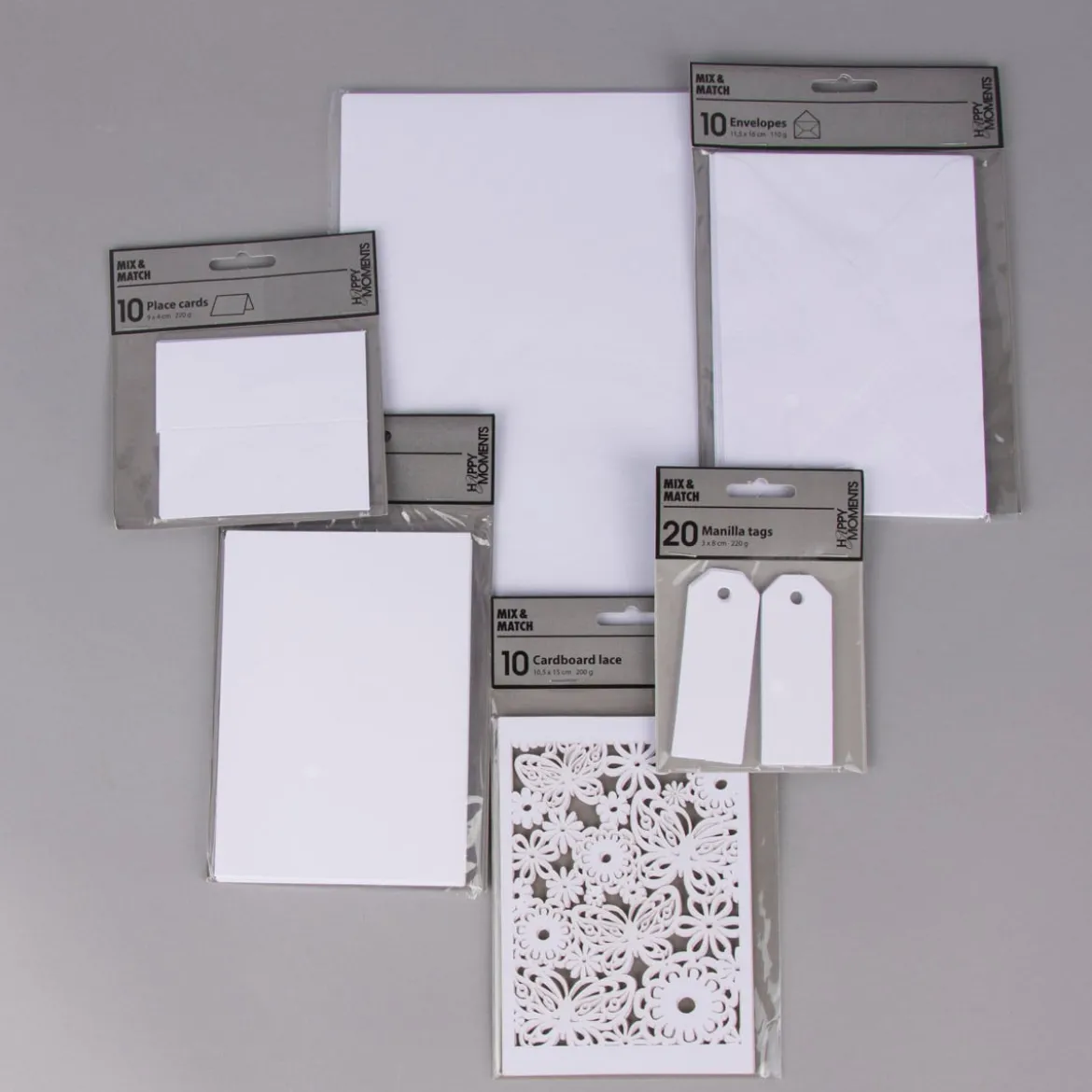 Creativ Company Doppelkarte blanko mit leichter Struktur 10er Pack weiß 10,5x15cm