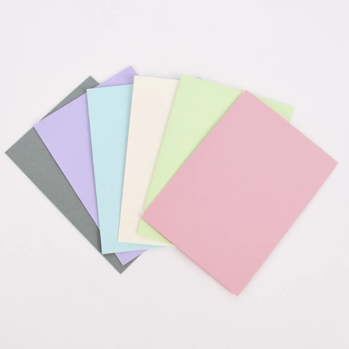 Creativ Company Doppelkarten mit Umschlag uni 6er Set verschiedene Farben