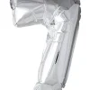 Creativ Company Folien Luftballon silberfarbig Zahlen Höhe 41cm