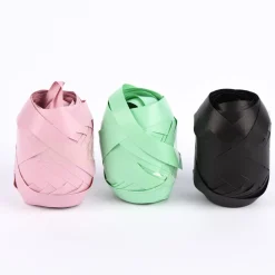 Creativ Company Geschenkband 3er Set matt schwarz lindgrün rosa 0,1x100cm