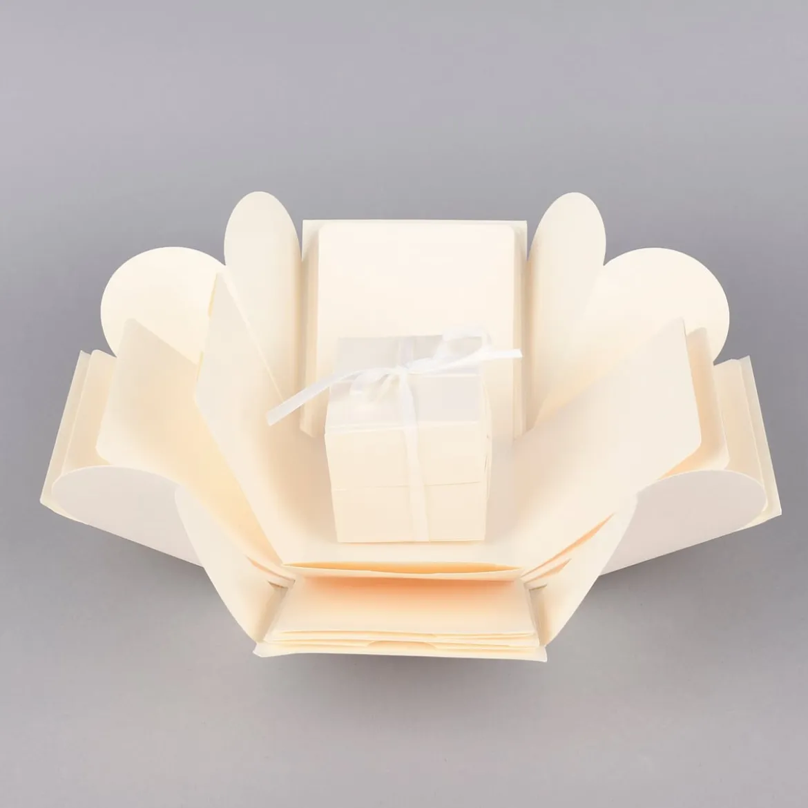 Creativ Company Geschenkbox Explosionsbox weiß 12x12x12cm