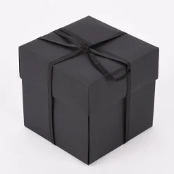 Creativ Company Geschenkbox Explosionsbox schwarz 12x12x12cm