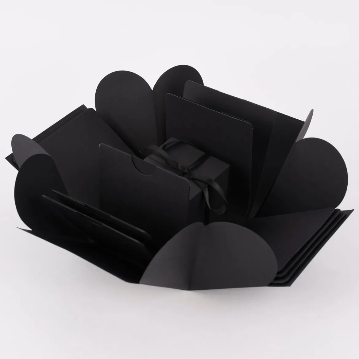 Creativ Company Geschenkbox Explosionsbox schwarz 12x12x12cm