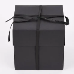 Creativ Company Geschenkbox Explosionsbox schwarz 12x12x12cm