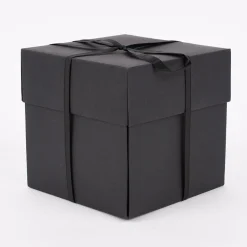 Creativ Company Geschenkbox Explosionsbox schwarz 12x12x12cm