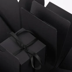 Creativ Company Geschenkbox Explosionsbox schwarz 12x12x12cm