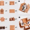 Creativ Company Geschenkbox Explosionsbox natur 12x12x12cm