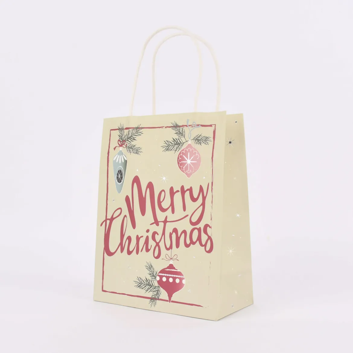 Creativ Company Geschenktüten 3 Stück Merry Christmas Papier 18x23x9cm