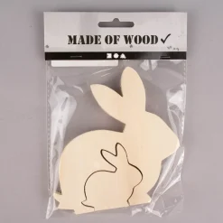 Creativ Company Hase 2in1 Holz natur 11x11,5x1cm