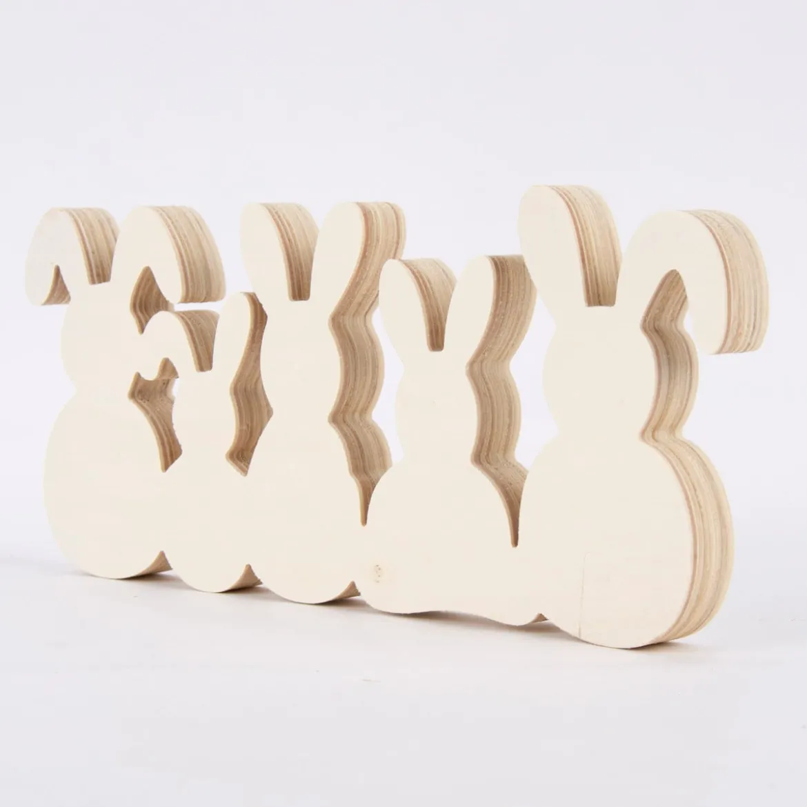 Creativ Company Hasenfamilie Holz blanko 30x11cm