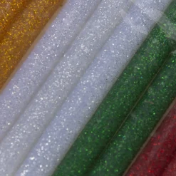 Creativ Company Heißklebesticks 10 Stück verschiedenfarbig glitzernd für kleine Klebepistole 10cm