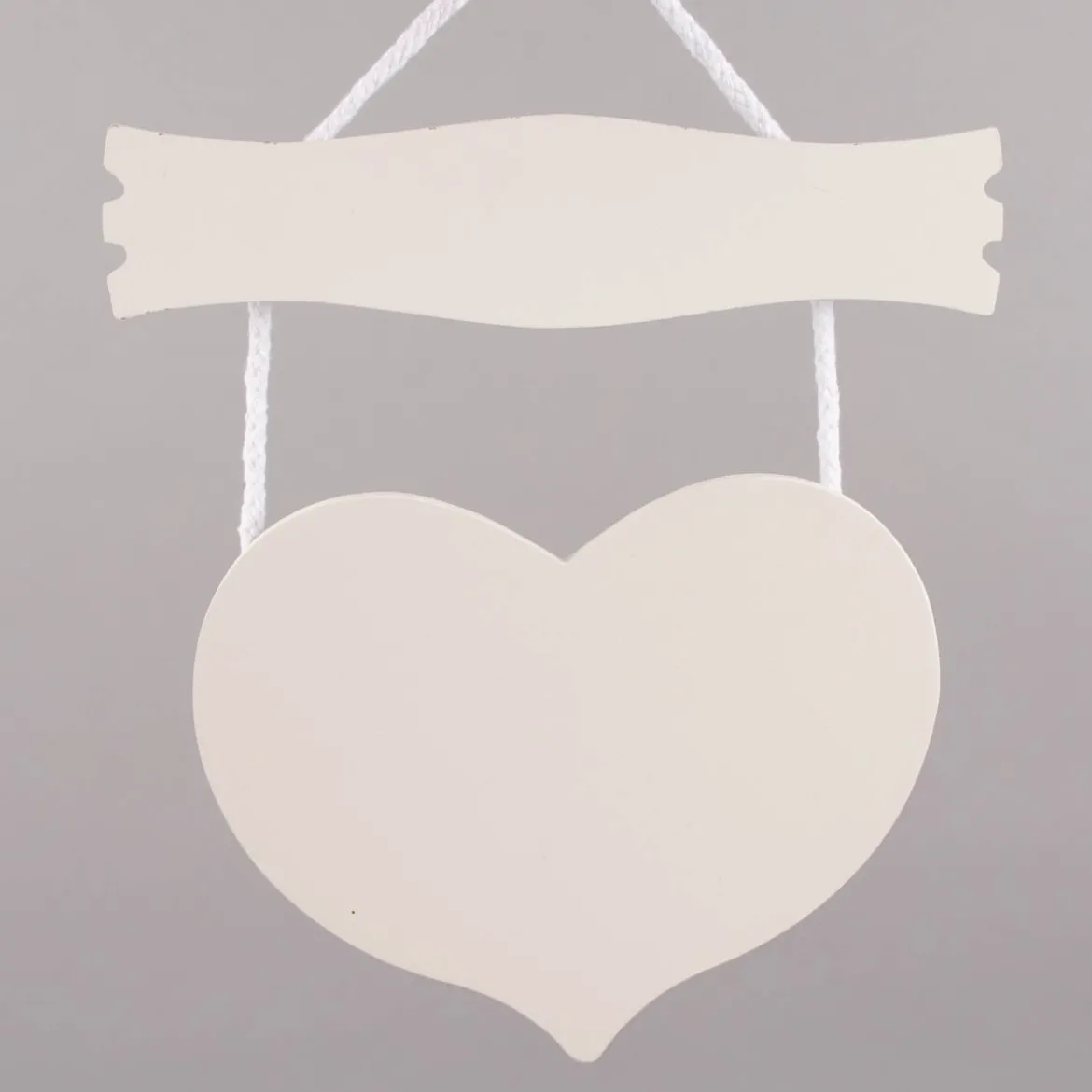 Creativ Company Herz mit Schild Holz weiß 20x25cm