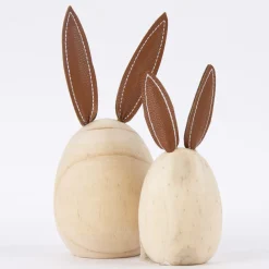 Creativ Company Holzei mit Hasenohren Kiefernholz pur 8x19cm