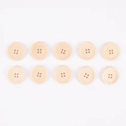 Creativ Company Holzknöpfe rund 10 Stück natur 3,5cm