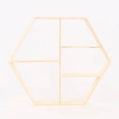 Creativ Company Holzregal sechseckig natur 33,5x38x5cm