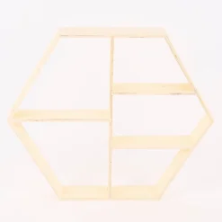 Creativ Company Holzregal sechseckig natur 33,5x38x5cm