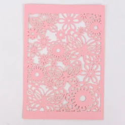 Creativ Company Karton mit ausgestanztem Spitzenmuster 10 Stück einfarbig rosa 10,5x15cm