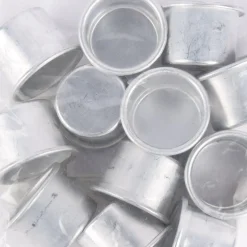 Creativ Company Kerzenhalter Manschetten 12er Set rund Metall silberfarbig 2,5cm