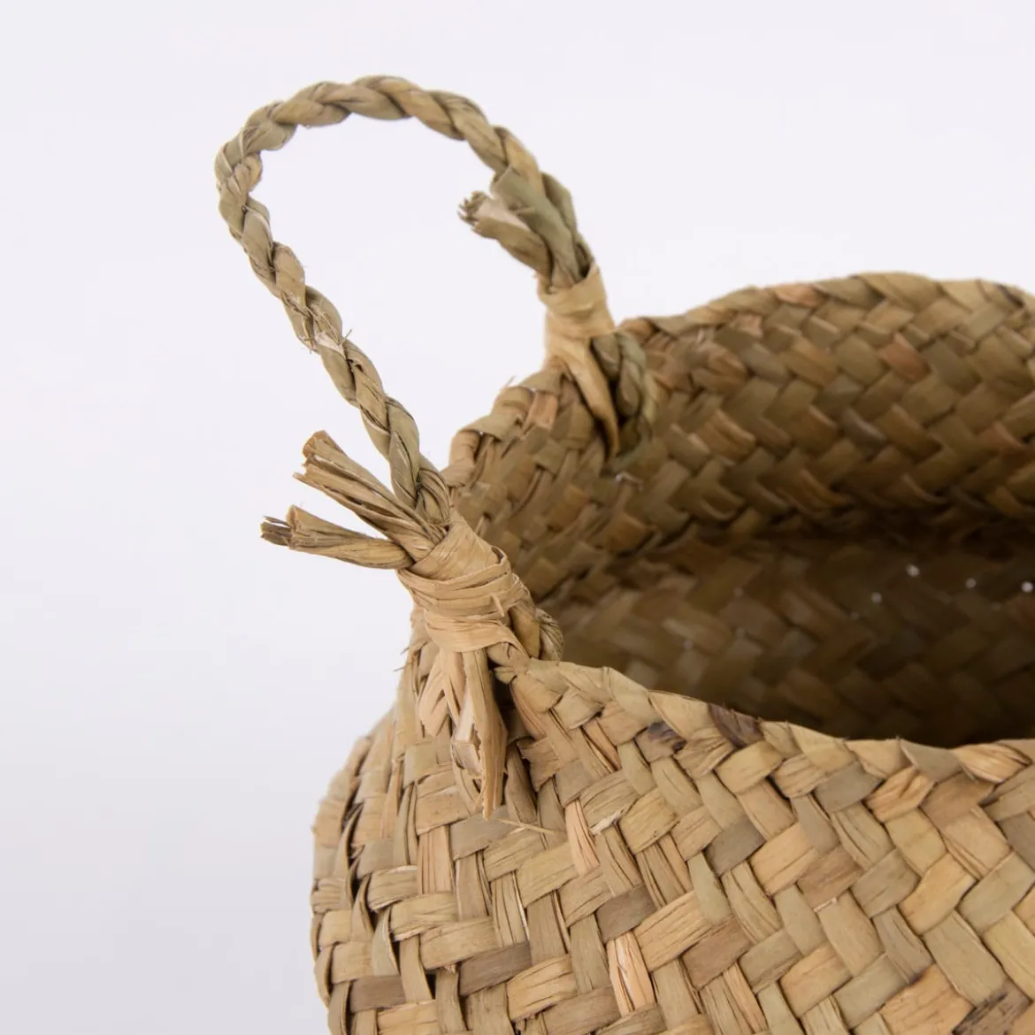 Creativ Company Korb aus Seegras mit Henkeln rund natur 16x15cm
