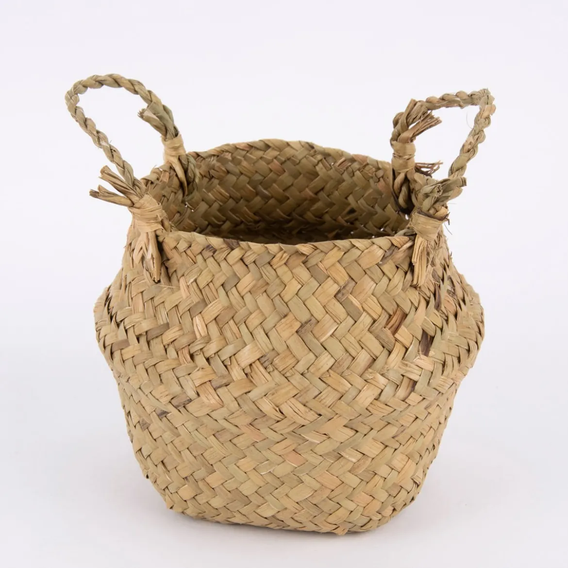 Creativ Company Korb aus Seegras mit Henkeln rund natur 16x15cm