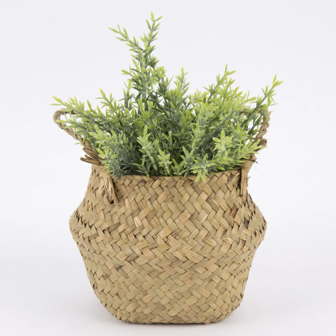 Creativ Company Korb aus Seegras mit Henkeln rund natur 16x15cm
