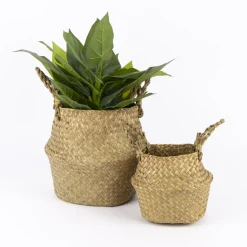 Creativ Company Korb aus Seegras mit Henkeln rund natur 27x27cm